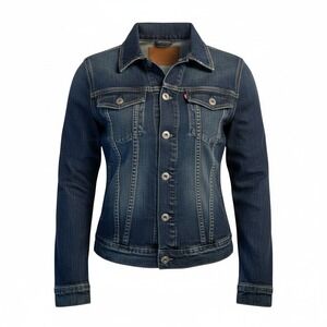 AG Adriano Goldschmied LOOKOUT‎ Denim Trucker Jacket Womens S Made USA Stretch